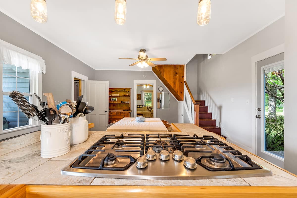 Living room with area rug